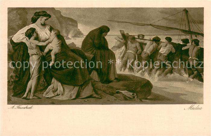 Kuenstlerkarte A.Feuerbach Medea