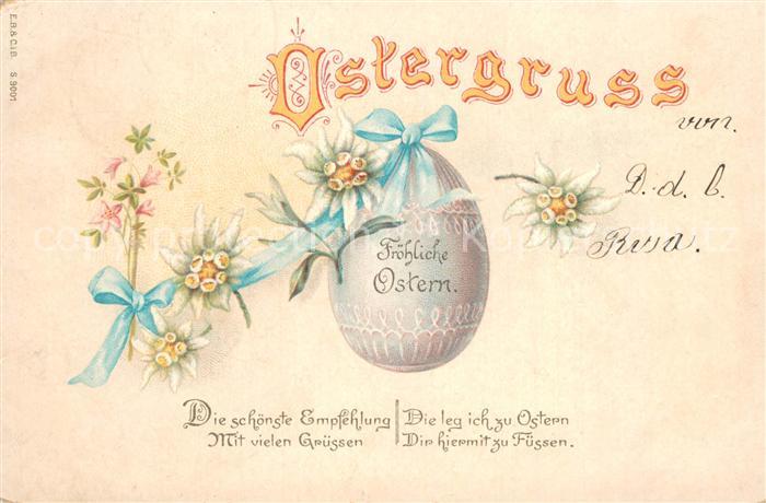 Ostern Easter Paques Litho Osterei