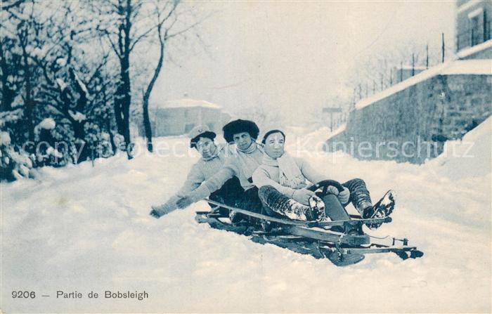 Schlitten Schnee Partie de Bobsleigh