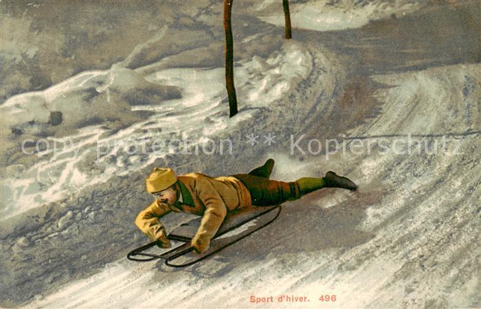 Schlitten Schnee Sport d´ hiver