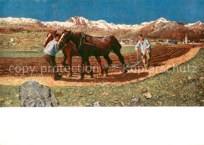 Segantini Giovanni Am Pflug