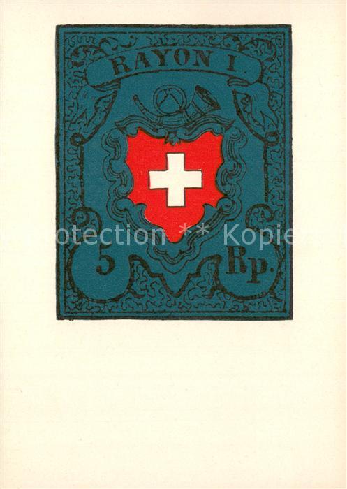 Postkarte auf Ak Schweiz Rayon I