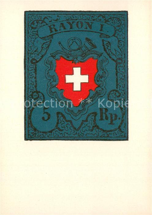 Postkarte auf Ak Schweiz Rayon I