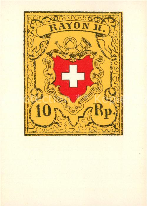 Postkarte auf Ak Schweiz Rayon II