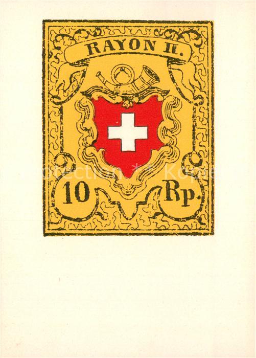 Postkarte auf Ak Schweiz Rayon II