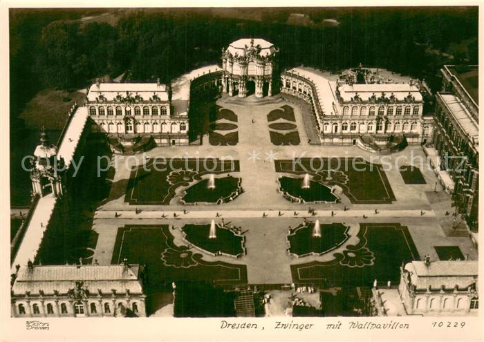Foto Hahn Nr. 10229 Dresden Zwinger mit wallpavilon