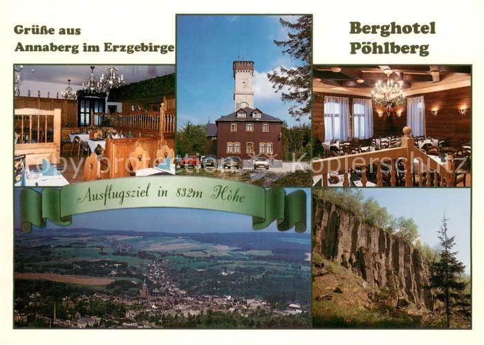 Annaberg-Buchholz Erzgebirge Berghotel Poehlberg Aussichtsturm Felsen Panorama B