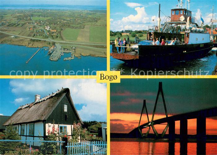 Bogo Denmark Fliegeraufnahme Faehre Wohnhaus Bruecke