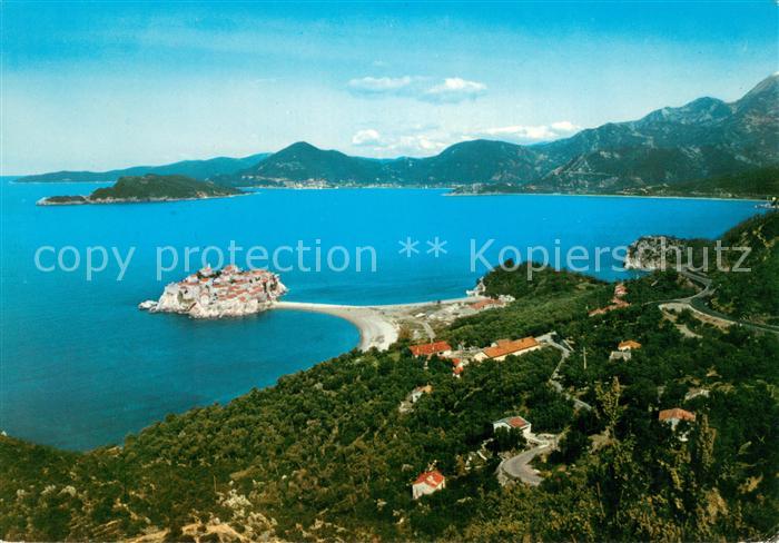 Sveti Stefan Montenegro Panorama Kuestenort