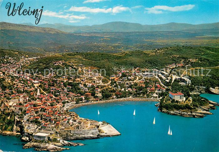 Ulcinj Montenegro Panorama Kuestenort Hafen