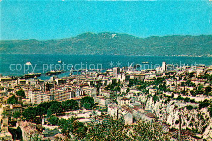 Rijeka Fiume Stadtpanorama Blick zum Hafen