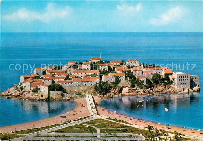 Sveti Stefan Montenegro Panorama Kuestenort