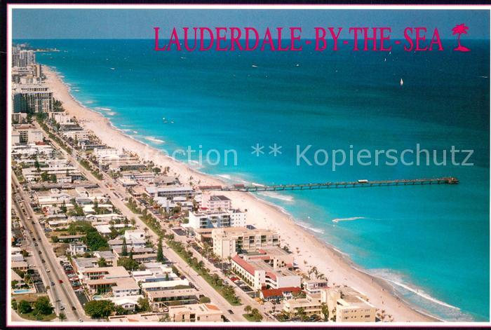 Lauderdale Fort Florida Panorama sea front aerial view