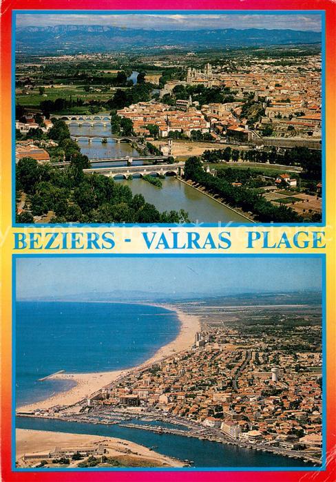 Beziers 34 et Valras Plage vues aérienne