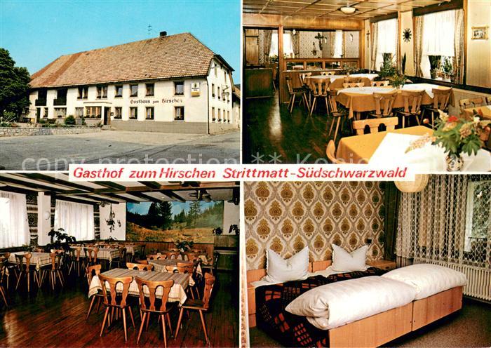 Strittmatt Gasthof Pension zum Hirsch Gastraum Fremdenzimmer