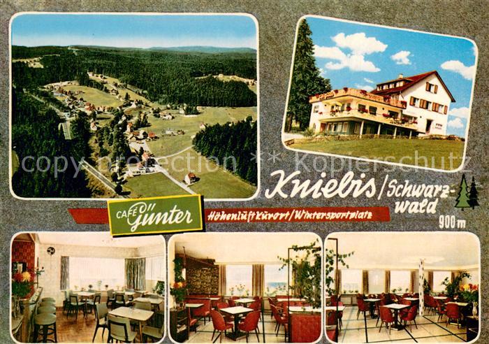 Kniebis Freudenstadt Cafe Guenter Gastraum Luftkurort Schwarzwald Luftbild