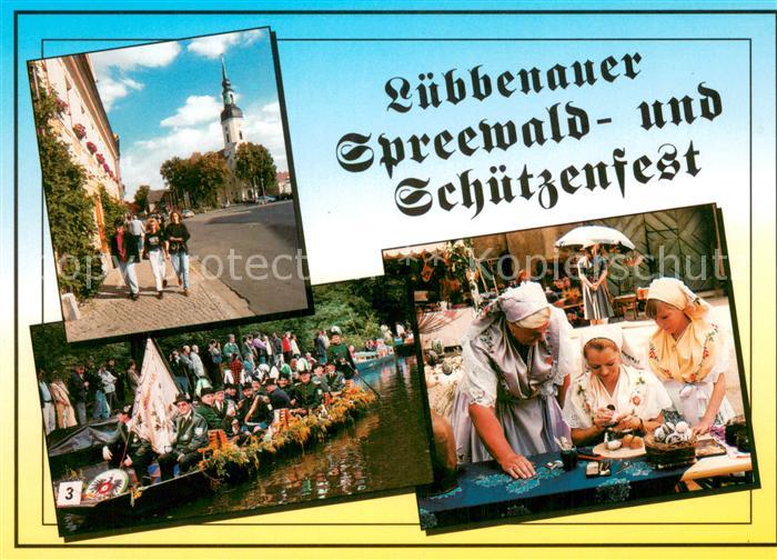 Luebbenau Spreewald Schuetzenfest Kahnfahrt Tradition Trachten Kirche