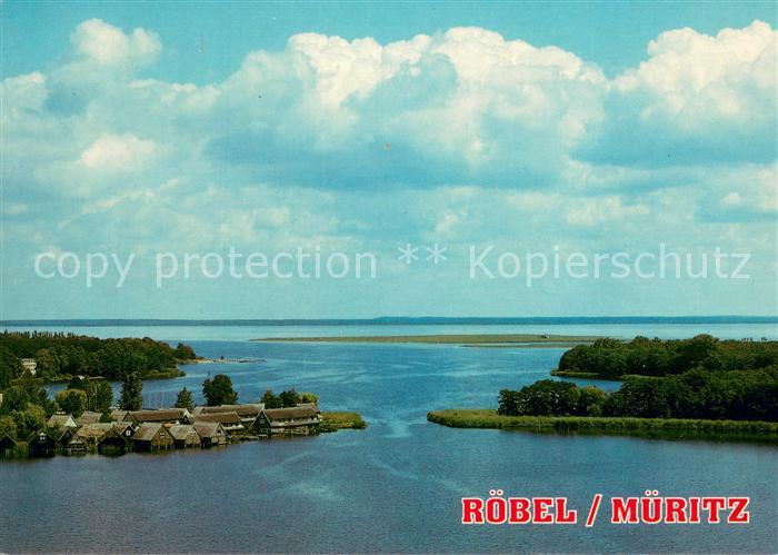 Roebel Mueritz Panorama Mueritz Mecklenburgische Seenplatte
