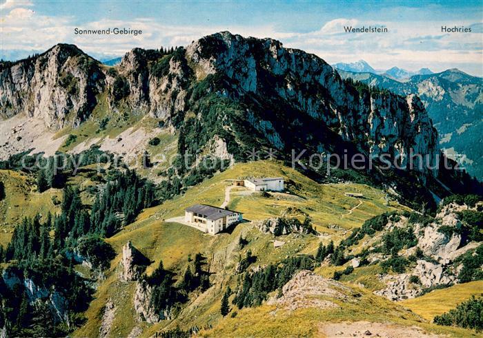 Aschau Chiemgau Berggasthof Kampenwand mit Scheibenwand Chiemgauer Alpen