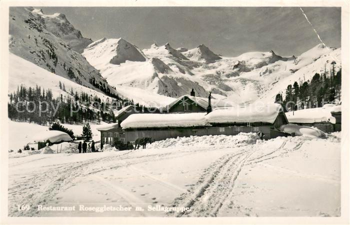 Sellagruppe Restaurant Roseggletscher im Winter