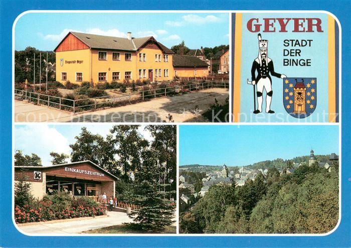 Geyer Busbahnhof Konsum-Kaufhalle Blick-von-der-Binge