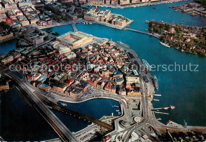 Stockholm Fliegeraufnahme Altstadt