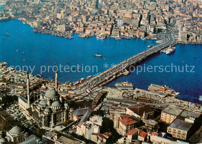 Istanbul Constantinopel Fliegeraufnahme The Golden Horn u. Galata-Bridge