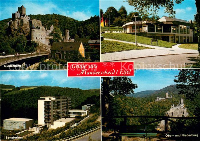Manderscheid Eifel Niederburg Kurhaus Sanatorium Ober und Niederburg