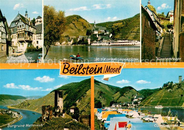 Beilstein Mosel Fachwerkhaeuser Karmelitenkloster Klostertreppe Burgruine Metter