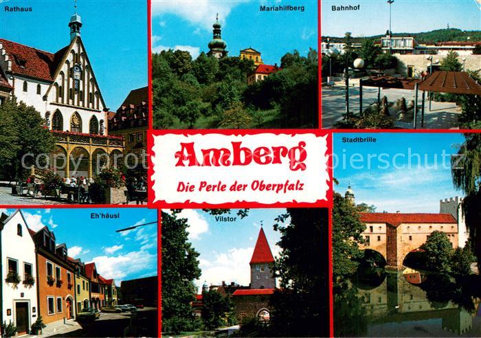 Amberg Oberpfalz Rathaus Mariahilfberg Bahnhof Eh’haeusl Vilstor Stadtbrille