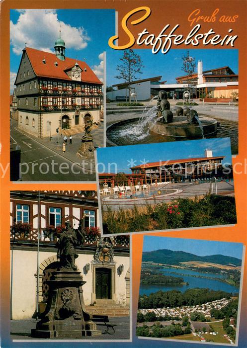 Bad Staffelstein Rathaus Brunnen Freibad Denkmal Panorama