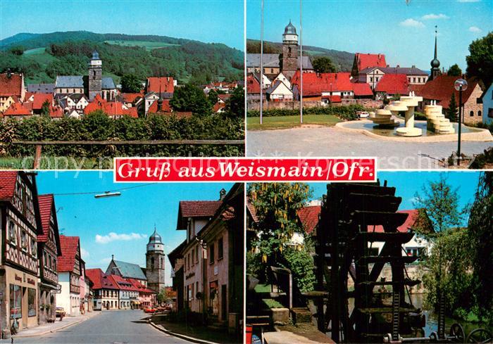 Weismain Panorama Ortsansichten Wasserrad