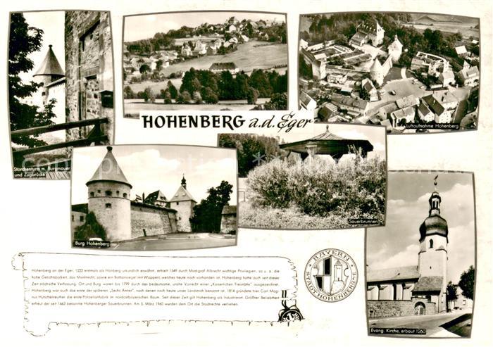 Hohenberg Eger Storchenturm Zugbruecke Burg Hohenberg Panorama Fliegeraufnahme S