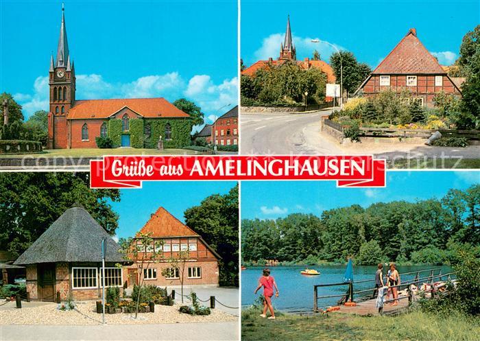 Amelinghausen Lueneburger Heide Kirche Ortspartien Waldbad