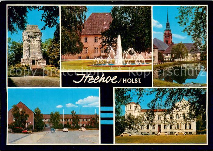 Itzehoe Bismarcksaeule Prinzesshof St Laurentii Kirche Mittelschule Staatsanwalt