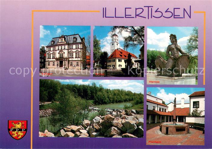 Illertissen Rathaus Kirche Illernie Illerpartie Pfarrheim