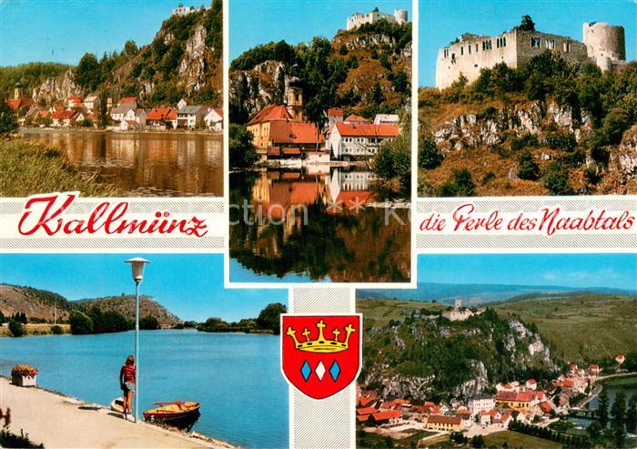 Kallmuenz Partien an der Naab Schlossruine Promenade Panorama