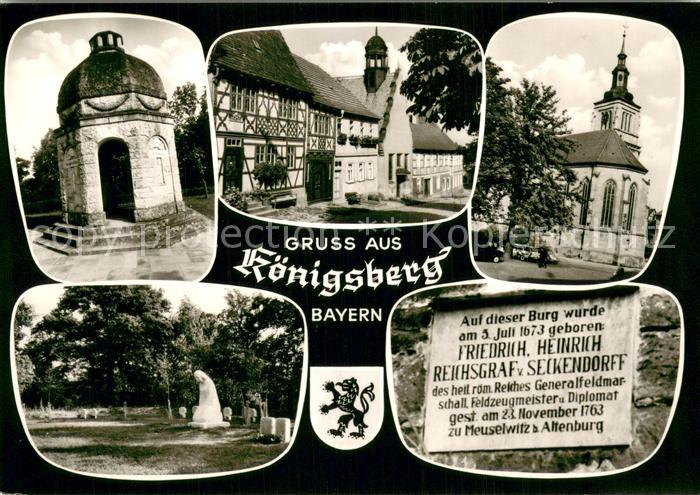 Koenigsberg Bayern Teilansichten Park Kirche