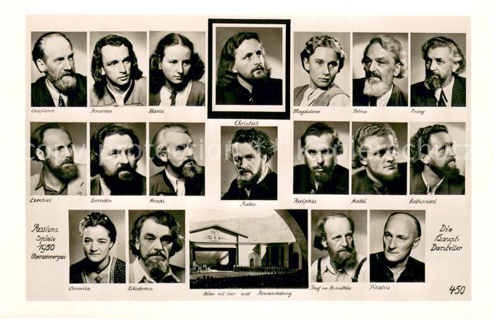 OBERAMMERGAU Bayern Passionsspiele 1950 Portraits der Hauptdarsteller