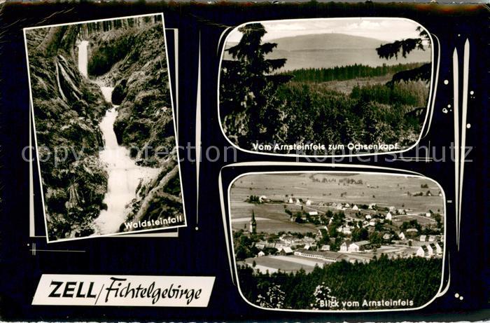 Zell Fichtelgebirge Panorama Blick vom Arnsteinfels Ochsenkopf Waldsteinfall Was