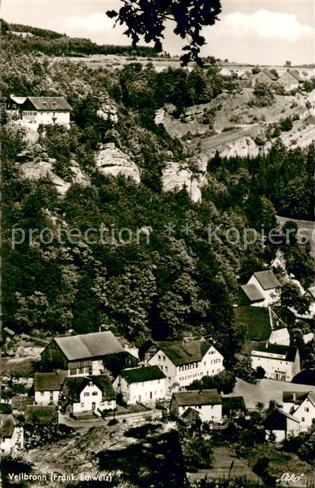Veilbronn Ortsansicht mit Gasthof Lahner Fraenkische Schweiz