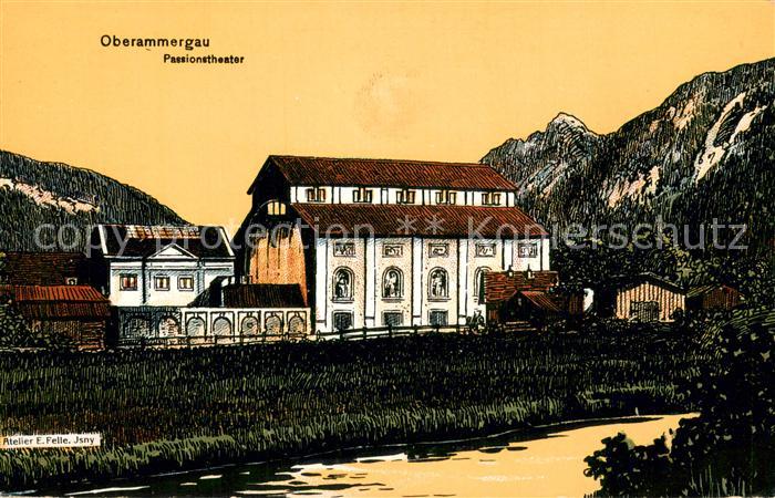 OBERAMMERGAU Bayern Passionstheater Kuenstlerkarte Aurora
