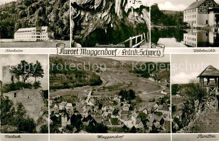 Muggendorf Fraenkische Schweiz Gesamtansicht Kurheim Neideck Burgruine Rosenmuel