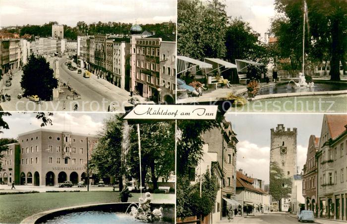 Muehldorf  Inn Motive Innenstadt Brunnen