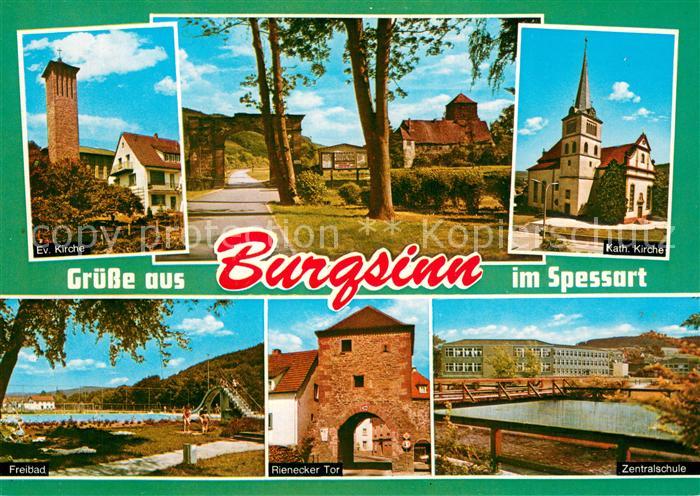 Burgsinn Kirchen Freibad Rienecker Tor Schule