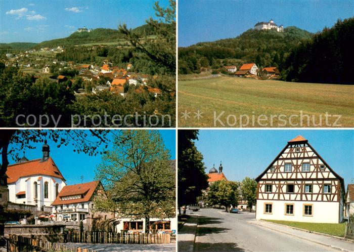 Heiligenstadt Oberfranken Panorama Schloss Greifenstein Motiv mit Kirche Fachwer