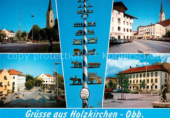 Holzkirchen Oberbayern Motive Stadtzentrum Maibaum