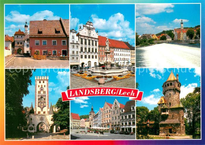 Landsberg Lech Motive Innenstadt Altstadt Hauptplatz Lechwehr Bayertor Turm