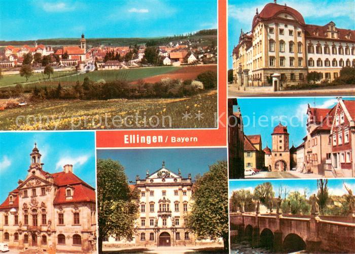 Ellingen Bayern Panorama Motive Stadtzentrum Bruecke