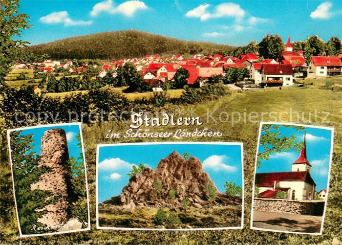 Stadlern Oberpfalz Gesamtansicht Reickenstein Ruine Felsen Kirche